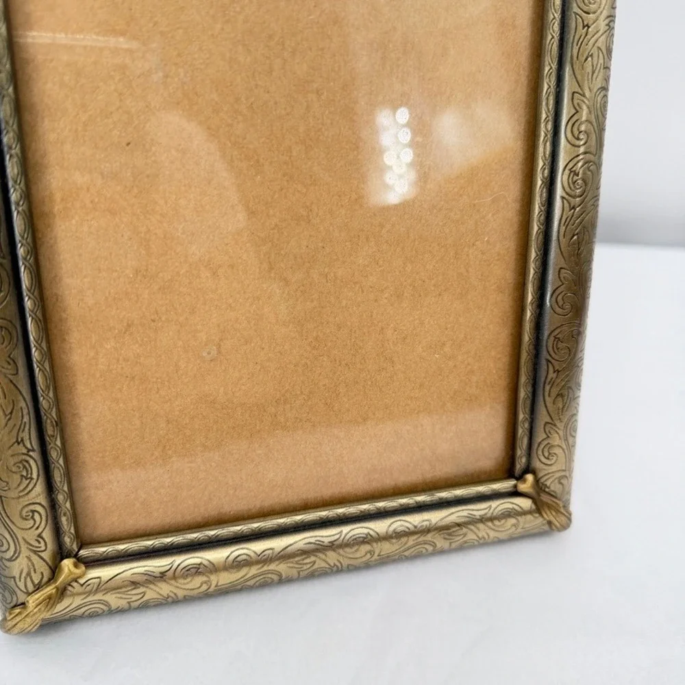 Picture Frame Ornate Gold Scroll Embossed Vintage Decor Filigree Baroque Elegant